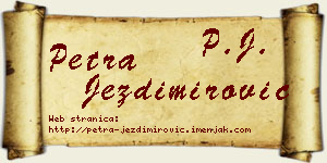 Petra Jezdimirović vizit kartica